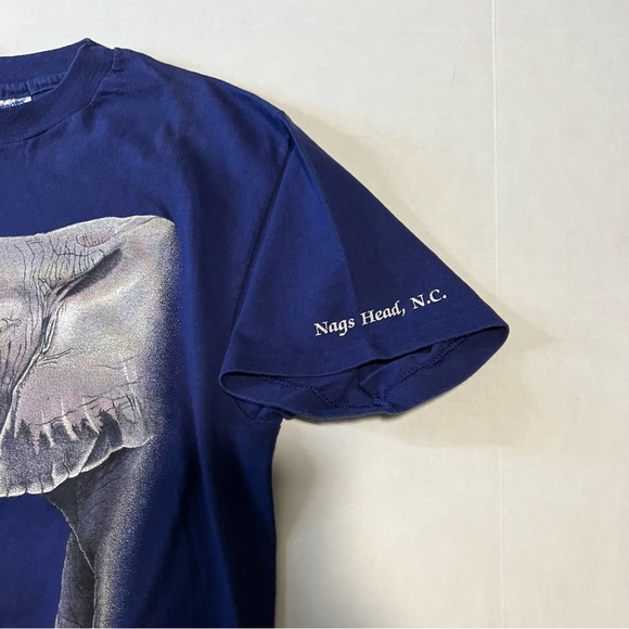 Vintage single stitch tshirt size medium elephant nature print 1992 Hanes Usa - Picture 8 of 11